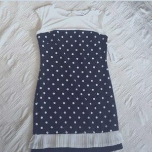 Studio One 4 Dress ~ Black & White Polka Dot - Pleated bottom, Sleeveless